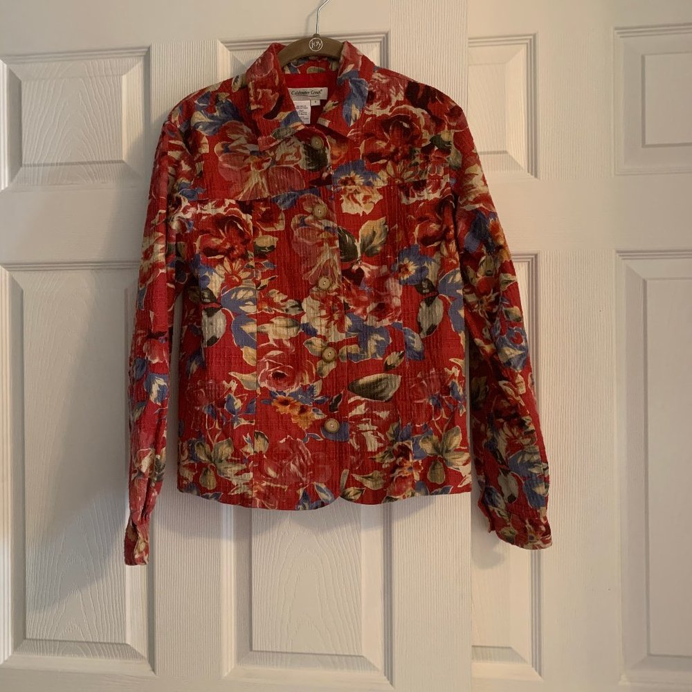 Burgandy Floral Jacket